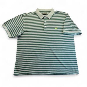 Masters Green Striped Polo Shirt